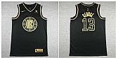Clippers 13 Paul George Black Gold Nike Swingman Jersey,baseball caps,new era cap wholesale,wholesale hats